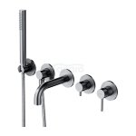 OMNIRES Bateria wannowa 5-otworowa podtynkowa nikiel Y1237-1SNI