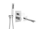 LAVEO Tores - bateria wannowa podtynkowa z zestawem natryskowym BVT_011P
