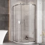 BESCO Kabina prysznicowa z brodzikiem 90x90x190 Zarya Chrom 90 + brodzik Axim 90 ZC-AX-90-190