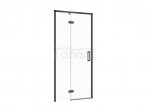 CERSANIT - Drzwi na zawiasach kabiny prysznicowej LARGA czarna 100x195 LEWE szkło transparentne  S932-129