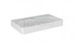 KROFAM - Umywalka meblowa MOSS - Solid Surface 70cm, biały z otworem na baterię