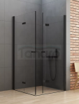 NEW TRENDY Kabina prysznicowa NEW SOLEO BLACK drzwi podwójne składane 70x70x195 D-0233A/D-0237A