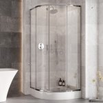 BESCO Kabina prysznicowa z brodzikiem 80x80x190 Zarya Chrom 80 + brodzik Alex Stone Effect Black 80 ZC-ALS80-190