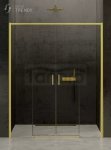 NEW TRENDY Drzwi prysznicowe wnękowe przesuwne podwójne PRIME LIGHT GOLD 170x200 D-0446A