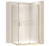 REA - Kabina Prysznicowa MONTANA Gold Brush / Złota Szczotkowana 130x80  /drzwi 130 + ścianka 80/