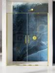 NEW TRENDY Drzwi prysznicowe przesuwne 130x200 SMART LIGHT GOLD EXK-4222