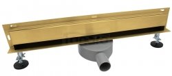 AQUALINE Odpływ liniowy ŚCIENNY ZŁOTY OBROTOWY 360° - 80 cm SR04GL800