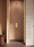 NEW TRENDY Drzwi wnękowe New Soleo Gold Brushed, wahadłowe, pojedyncze  100x195 D-0742A