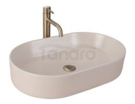 REA - Umywalka nablatowa NADIA 60 Beige Matt / Beżowa matowa