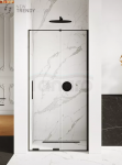 NEW TRENDY Drzwi prysznicowe przesuwne SMART BLACK 170x200 EXK-4116