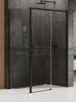 NEW TRENDY Kabina prysznicowa prostokątna PRIME BLACK 140x80x200 drzwi przesuwne black mat