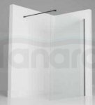 JELLOW  - ścianka prysznicowa FUJI 110 typu Walk-In szkło transparentne 8mm profil CZARNY  KN-01-W-33-110