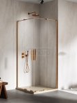 NEW TRENDY Kabina prysznicowa SMART COPPER BRUSHED 2D prostokątna U 80x90x200 szkło czyste 8mm Active Shield 2.0 EXK-7738