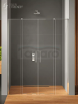 NEW TRENDY Drzwi wnękowe prysznicowe przesuwne podwójne SMART 180x200 EXK-4019