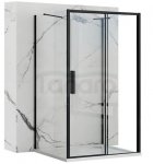 REA - Kabina Prysznicowa Przyścienna RAPID SLIDE Black-Czarna  /drzwi 160 + ścianka 80 x2 + ramię x2/
