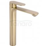 REA - Bateria umywalkowa DROP Złota Szczotkowana Wysoka