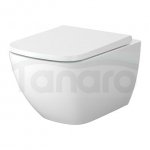 CERSANIT - Set C198 - miska zawieszana ZEN Pro by Cersanit Square z technologią wirowego spłukiwania CERSANIT VORTEX i duraplastową deską SLIM w zestawie  S701-882