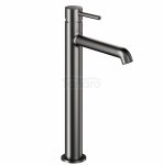 ARMATURA KRAKÓW KFA Bateria umywalkowa wysoka nablatowa MOZA MINI GUN METAL GREY 5032-632-61