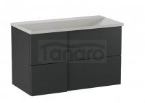 KROFAM - Szafka pod umywalkę EDGE 90 cm, antracyt  ED 9070-52Z-W