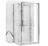 REA - Kabina Prysznicowa Przyścienna RAPID SLIDE Chrom  /drzwi 150 + ścianka 100 x2 + ramię x2/