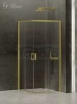 NEW TRENDY Kabina prysznicowa drzwi podwójne przesuwne PRIME LIGHT GOLD 70x80x200 D-0414A/D-0417A