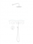 EXCELLENT PI zestaw prysznicowo-wannowy podtynkowy 2 funkcyjny z deszczownicą 20 cm, biały mat AREX.SET.1245WH