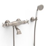 TRES CLASIC Bateria termostatyczna naścienna wannowa i prysznicowa- stal 24217409AC