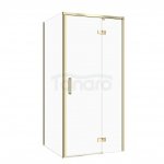 CERSANIT SET C268: KABINA PROSTOKĄTNA LARGA BY CERSANIT 80x90X195 PRAWA ZŁOTY MAT SZKŁO TRANSPARENTNE S601-464