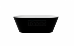 DUPLIKAT: BESCO Wanna wolnostojąca Deeva B&W 150x75 + syfon chrom #WWA-150-DBC