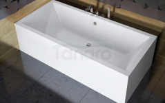 BESCO Wanna prostokątna Quadro z obudową 155x70 QUA-155-O-BI