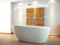 BESCO Wanna wolnostojąca Goya 140x62 + klik-klak chrom #WMD-140-G