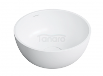 OMNIRES umywalka nablatowa, Ø35 cm SHELL M+ biały mat SHELL350UNBM