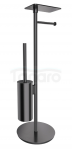 OMNIRES stojak na papier i szczotkę toaletową z półką MODERN PROJEKT antracyt szczotkowany MP60820AT