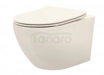 REA - Misa WC podwieszana CARLO Mini Rimless Ecru