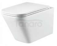 AQUAFORM - miska wc GETAFE Rimless z deską duroplastową SLIM wolnoopadającą, kolor biały  CE-MW-002-11-RIM