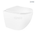 Zestaw Oltens Hamnes miska wisząca WC PureRim z powłoką SmartClean z deską wolnoopadającą Slim biała 42541000