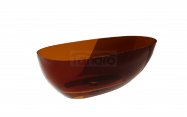 BESCO Wanna wolnostojąca 160x75 Xara Earth Rust 160 maskownica biała #WAX-160-ERW 