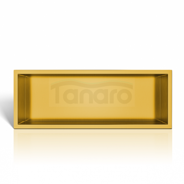 BALNEO WALL-BOX ONE Gold Półka wnękowa ze stali nierdzewnej złota 60x20x10 cm