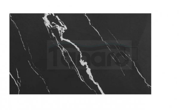 REA - Brodzik prysznicowy MAGNUM CARRARA BLACK 90x120