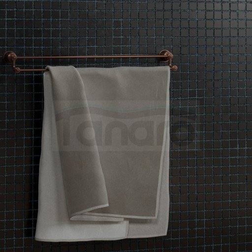 OMNIRES Wieszak na ręcznik podwójny, 65 cm ART LINE miedź antyczna AL53226ORB