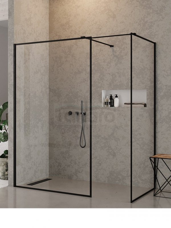 NEW TRENDY - Kabina Walk In New Modus BLACK 130x90x200 EXK-0286