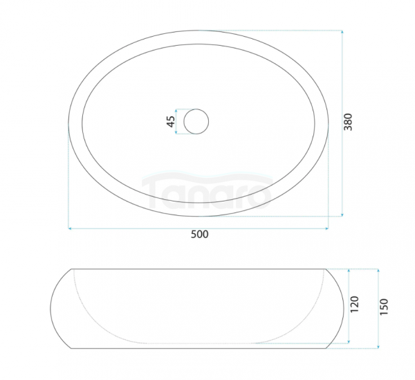 REA Umywalka nablatowa Rea Mika Ivory 
