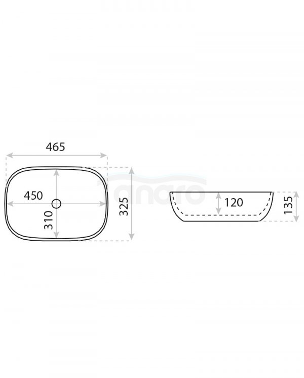 LAVITA Umywalka nablatowa Arke
