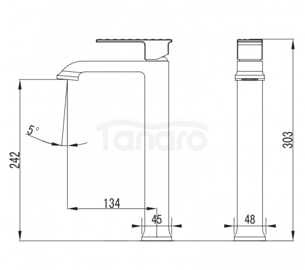 BLUE WATER Bateria umywalkowa wysoka PANAMA PAN-BUW.050C