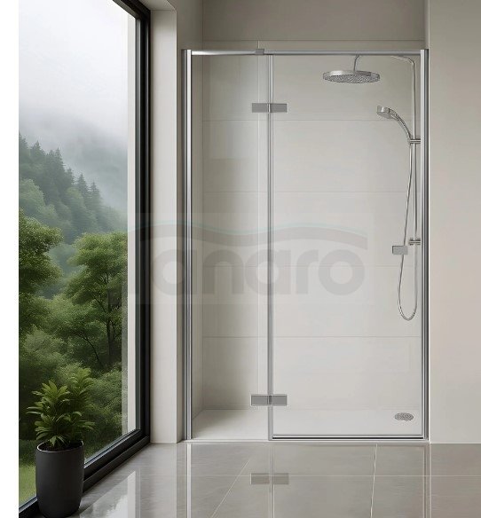 REA - Drzwi prysznicowe ATLAS 90 Chrome LEWE