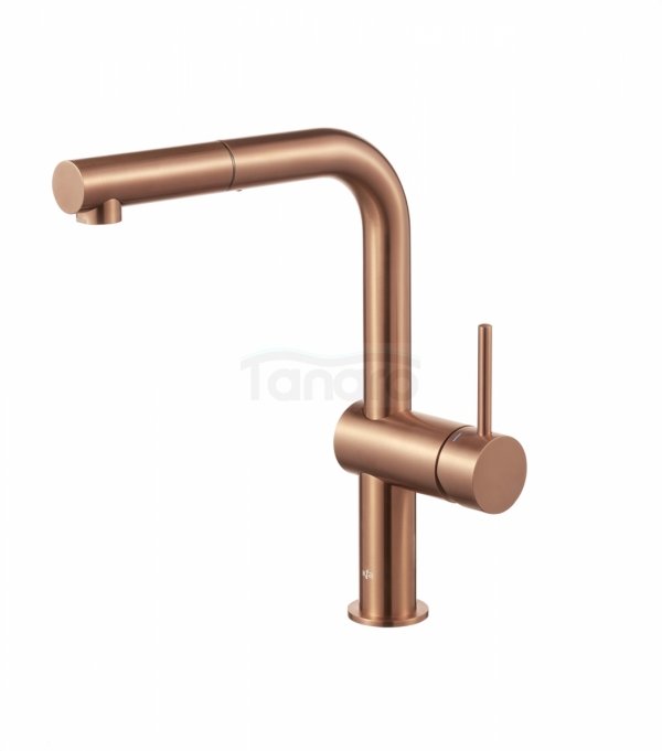 ARMATURA KRAKÓW KFA DUERO EDGE BRUSHED ROSE GOLD bateria kuchenna z wyciąganą wylewką 6623-510-34