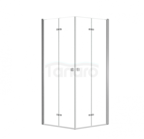 BESCO Kabina kwadratowa składana 90x90x195 Exo-H 90 Chrom KEH-90-195