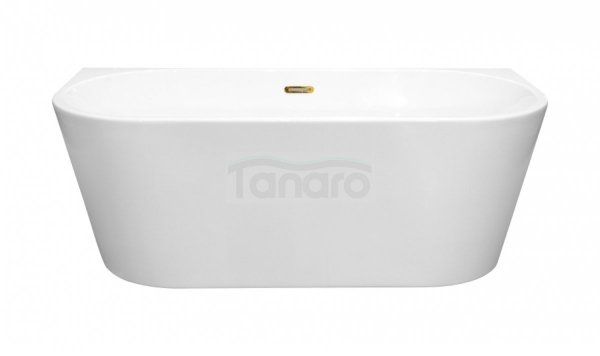 BESCO Wanna wolnostojąca Vica New 170x80 + klik-klak czarny z przelewem slim #WAS-170VNCZ