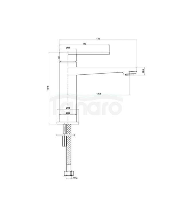 LAVITA Bateria umywalkowa Cetus Chrome