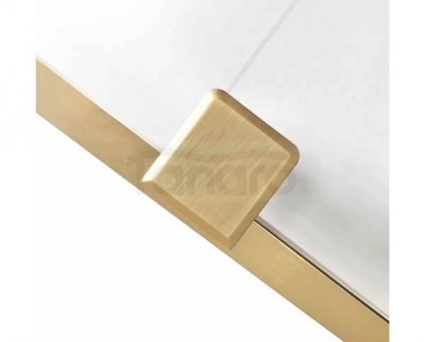 REA - Kabina Prysznicowa MONTANA Gold Brush / Złota Szczotkowana 100x80  /drzwi 100 + ścianka 80/